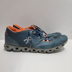On Cloud Men's Blue Orange Low-Top Lace-Up Athletic Shoes‎ - Size 11